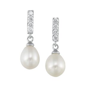 Silver Pearl Earring