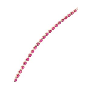 18Kt White Gold Diamond 3/8Ctw & Ruby 7 5/6Ctw Bracelet