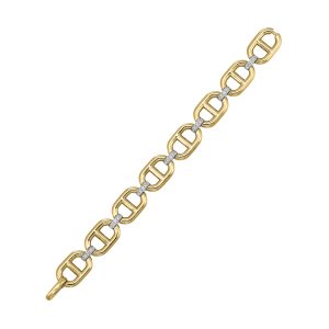 14Kt White Yellow Gold Diamond 1Ctw Bracelet