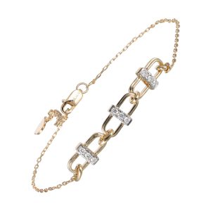 14Kt Yellow Gold Diamond 1/7Ctw Bracelet