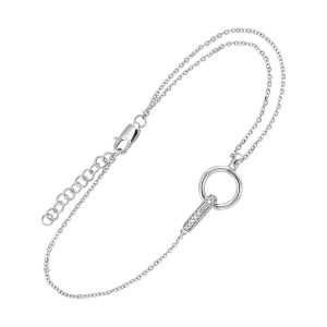 14Kt White Gold Diamond 1/20Ctw Bracelet