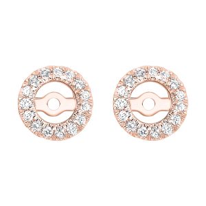 14Kt Rose Gold Diamond 1/6Ctw Earring