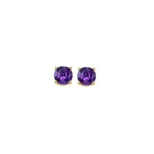 14Kt Yellow Gold Amethyst 1/2Ctw Earring