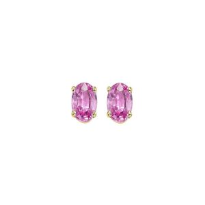14Kt Yellow Gold Pink Sapphire 1/2Ctw Earring