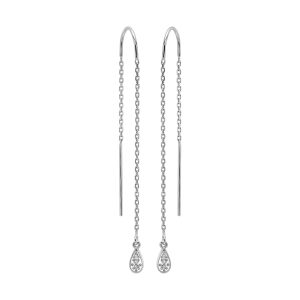 14Kt White Gold Diamond 1/25Ctw Earring