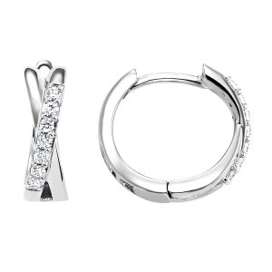 10Kt White Gold Diamond 1/6Ctw Earring