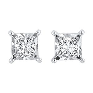 14Kt White Gold Diamond 1Ctw Earring