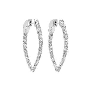 14Kt White Gold Diamond 1Ctw Earring