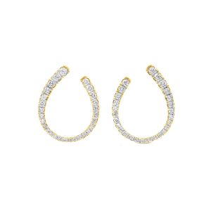 14Kt Yellow Gold Diamond 1Ctw Earring