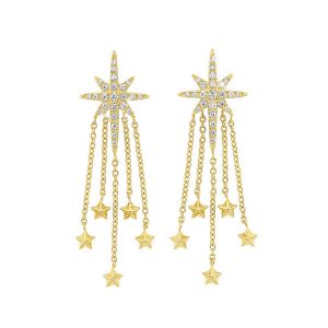 14Kt Yellow Gold Diamond 1/4Ctw Earring