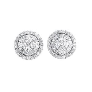 14Kt White Gold Diamond 1/2Ctw Earring