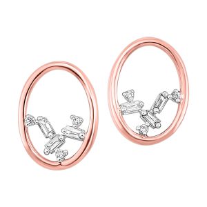 14Kt Rose Gold Diamond 1/20Ctw Earring