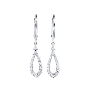 14Kt White Gold Diamond 1/3Ctw Earring
