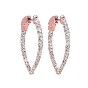 14Kt Rose Gold Diamond 1/2Ctw Earring