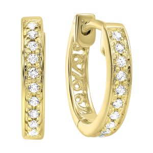 14Kt Yellow Gold Diamond 1/10Ctw Earring