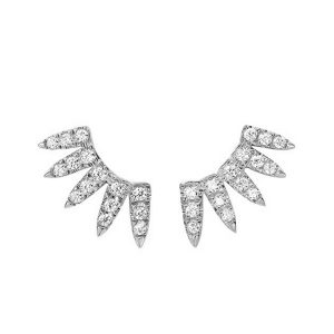 14Kt White Gold Diamond 1/2Ctw Earring