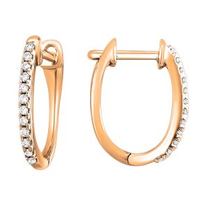 10Kt Rose Gold Diamond 1/10Ctw Earring