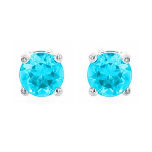 Silver Aquamarine 1/2Ctw Earring