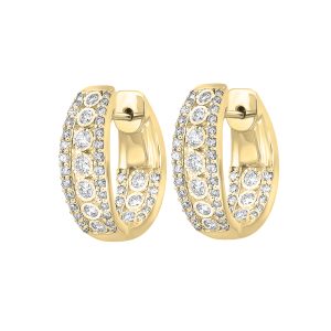 14Kt Yellow Gold Diamond 1Ctw Earring