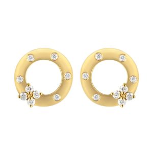 14Kt Yellow Gold Diamond 1/4Ctw Earring