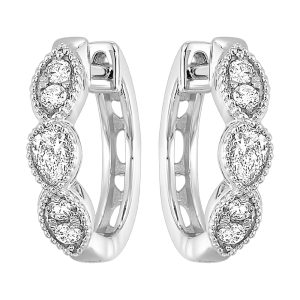 14Kt White Gold Diamond 3/8Ctw Earring