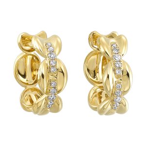 14Kt Yellow Gold Diamond 1/3Ctw Earring
