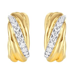 14Kt Yellow Gold Diamond 1/3Ctw Earring