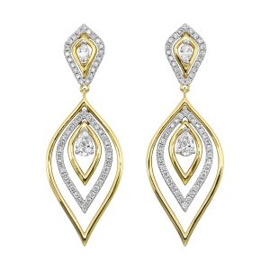14Kt Yellow Gold Diamond 1 1/3Ctw Earring