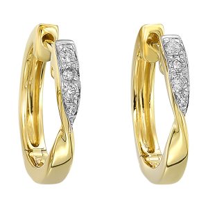 14Kt Yellow Gold Diamond 1/10Ctw Earring