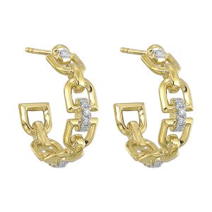 14Kt Yellow Gold Diamond 1/7Ctw Earring