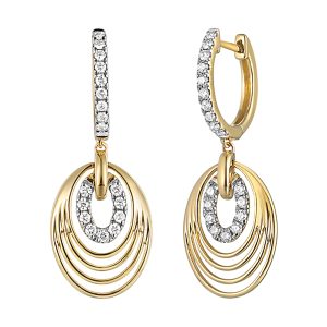 14Kt Yellow Gold Diamond 1/3Ctw Earring