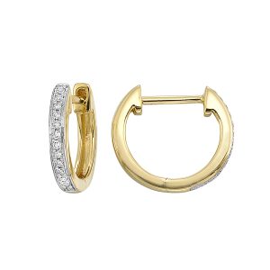 14Kt Yellow Gold Diamond 1/15Ctw Earring