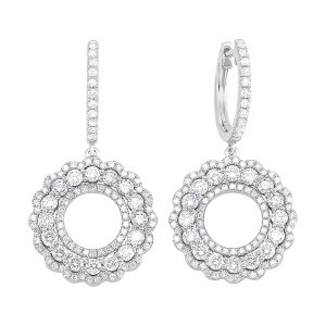 14Kt White Gold Diamond 1 1/4Ctw Earring