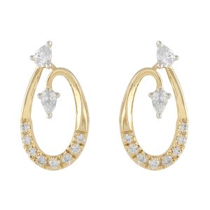 10Kt Yellow Gold Diamond 1/4Ctw Earring