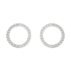 14Kt White Gold Diamond 1/20Ctw Earring