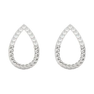 14Kt White Gold Diamond 1/20Ctw Earring
