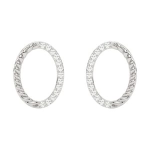 14Kt White Gold Diamond 1/20Ctw Earring