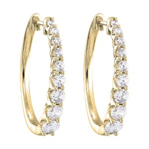 14Kt Yellow Gold Diamond 2Ctw Earring