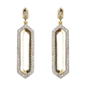 14Kt Yellow Gold Diamond 1/5Ctw Earring