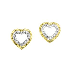 14Kt Yellow Gold Diamond 1/20Ctw Earring