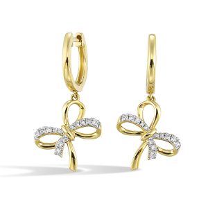 14Kt Yellow Gold Diamond 1/7Ctw Earring