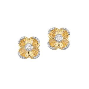 14Kt Yellow Gold Diamond 1/6Ctw Earring