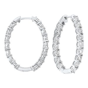 14Kt White Gold Diamond 2Ctw Earring