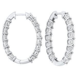 14Kt White Gold Diamond 1Ctw Earring
