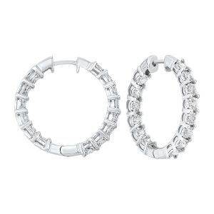 14Kt White Gold Diamond 1Ctw Earring