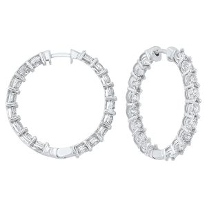 14Kt White Gold Diamond 3Ctw Earring