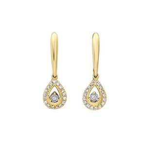 14Kt Yellow Gold Diamond 1/10Ctw Earring