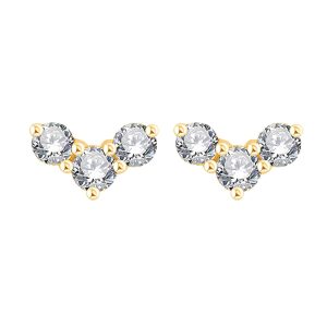 10Kt Yellow Gold Diamond 1/8Ctw Earring