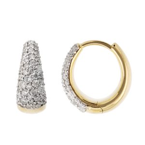 14Kt Yellow Gold Diamond 3/4Ctw Earring