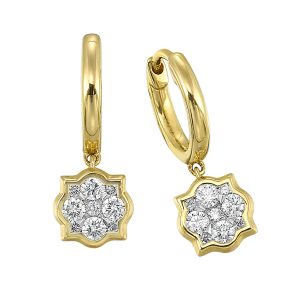 14Kt Yellow Gold Diamond 3/8Ctw Earring